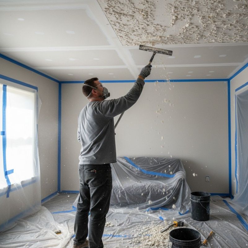 Textured Ceiling Removal detail