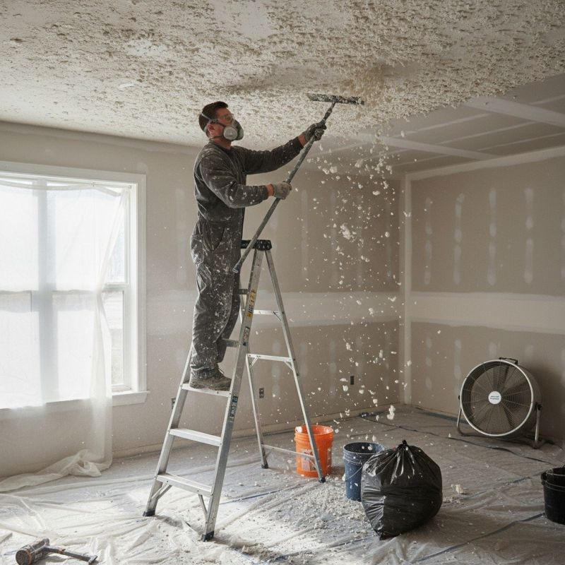 Textured Ceiling Removal detail