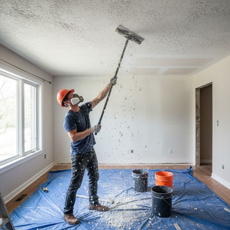 Textured Ceiling Removal detail